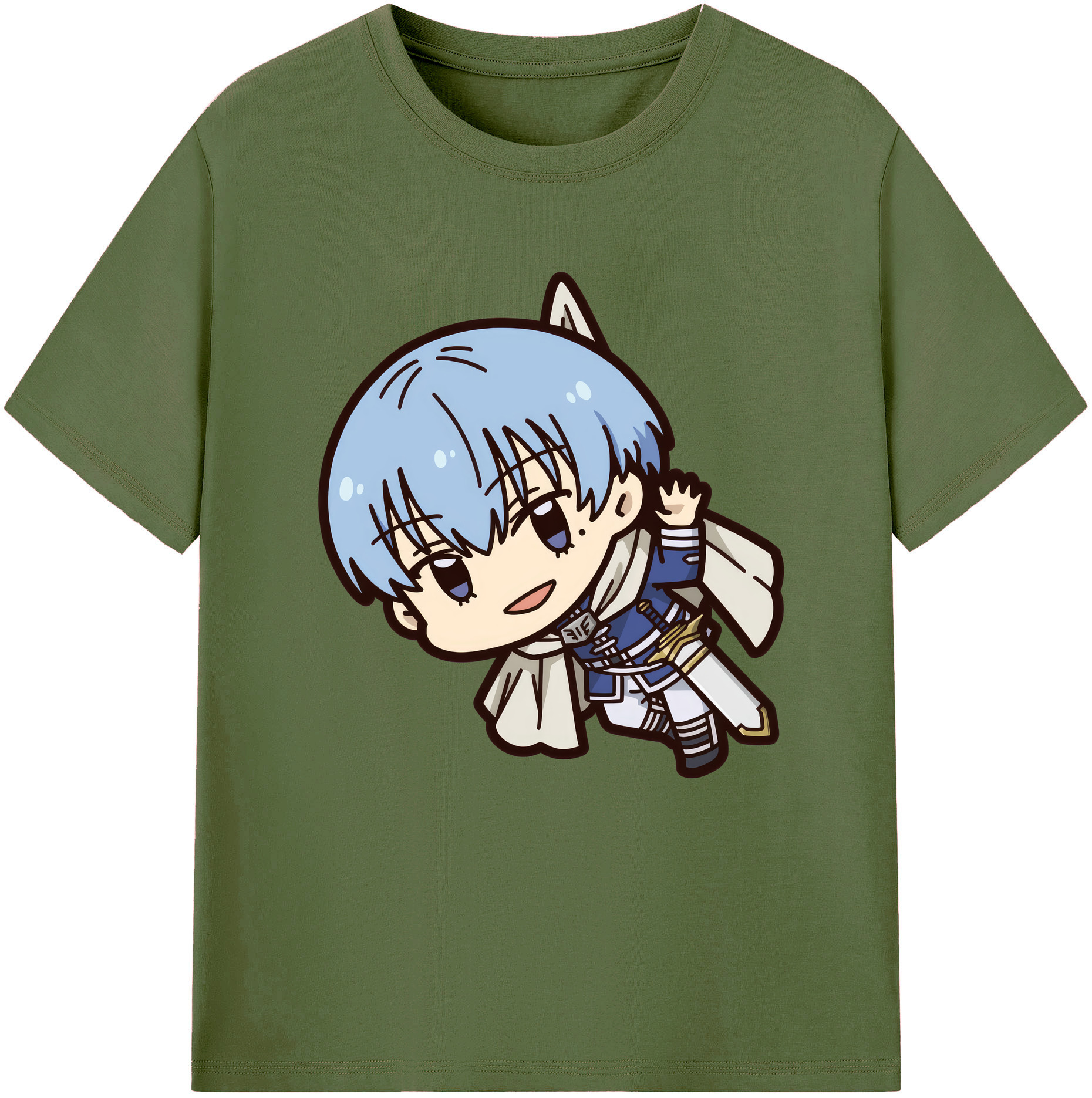 （画像用） 葬送のフリーレン Frieren 綿100％半袖Tシャツ（フロントプリント）